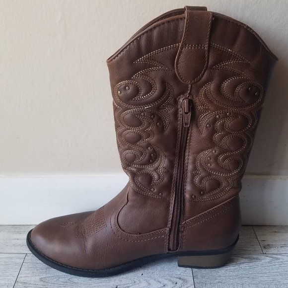 Cat and Jack Girlโs Western Boots Size 5 - Picture 7 of 9